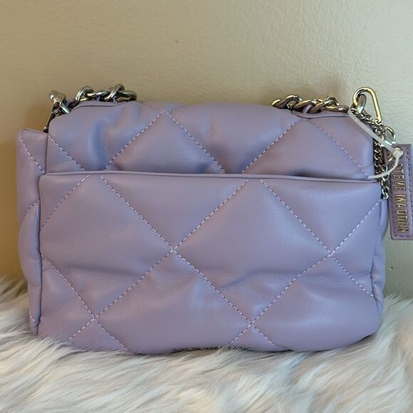 NWOT Steve Madden (Btulsa) Quilted/ Shoulder Crossbody Bag - Lavender - Picture 5 of 10